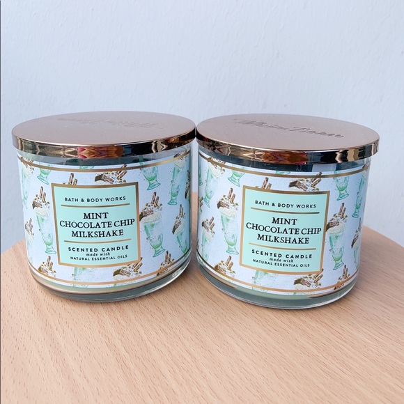 BBW Mint Chocolate chip Milkshake candle bundle - Picture 8 of 9